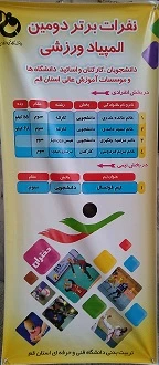 کسب مقام دانشگاه فنی و حرفه ای استان قم(واحد دختران)، در المپیاد ورزشی دانشجویان، کارکنان و اساتید دانشگاه ها و موسسات آموزش عالی استان قم 2